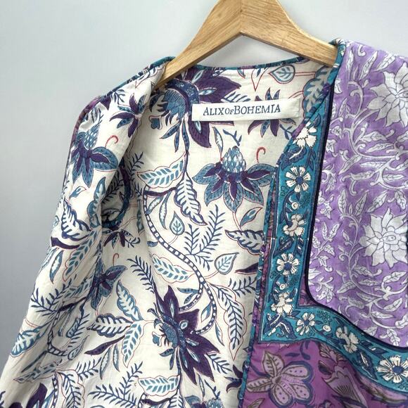 NWT Alix of Bohemia Carnaby Floral Patchwork Jacket, Purple Amethyst, Sz S - Picture 9 of 15